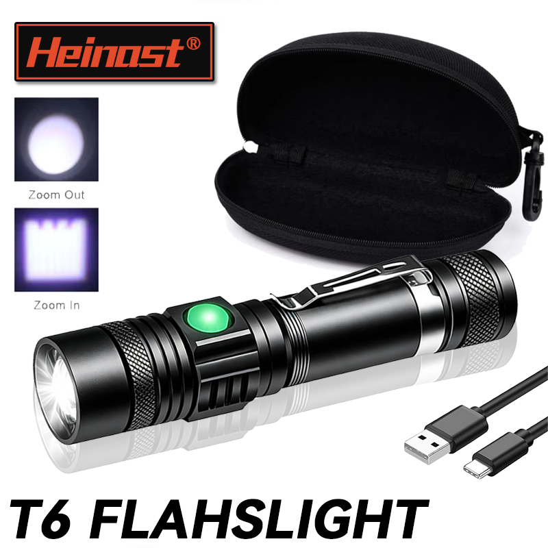 Outdoor Camping Adventures - T6 LED 충전식 손전등, 18650 줌이