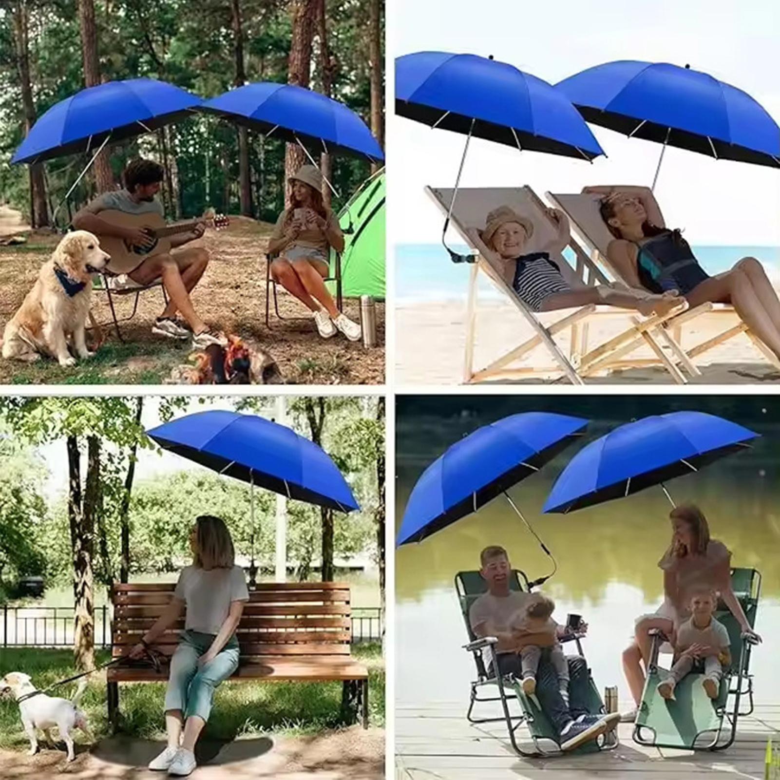 Outdoor Camping Canopy - 360도 조절 가능한 해변용 파라솔, 접이식