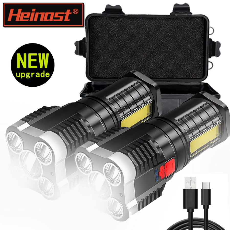 Outdoor Camping Adventures - 5 LED 고출력 LED 손전등 측면