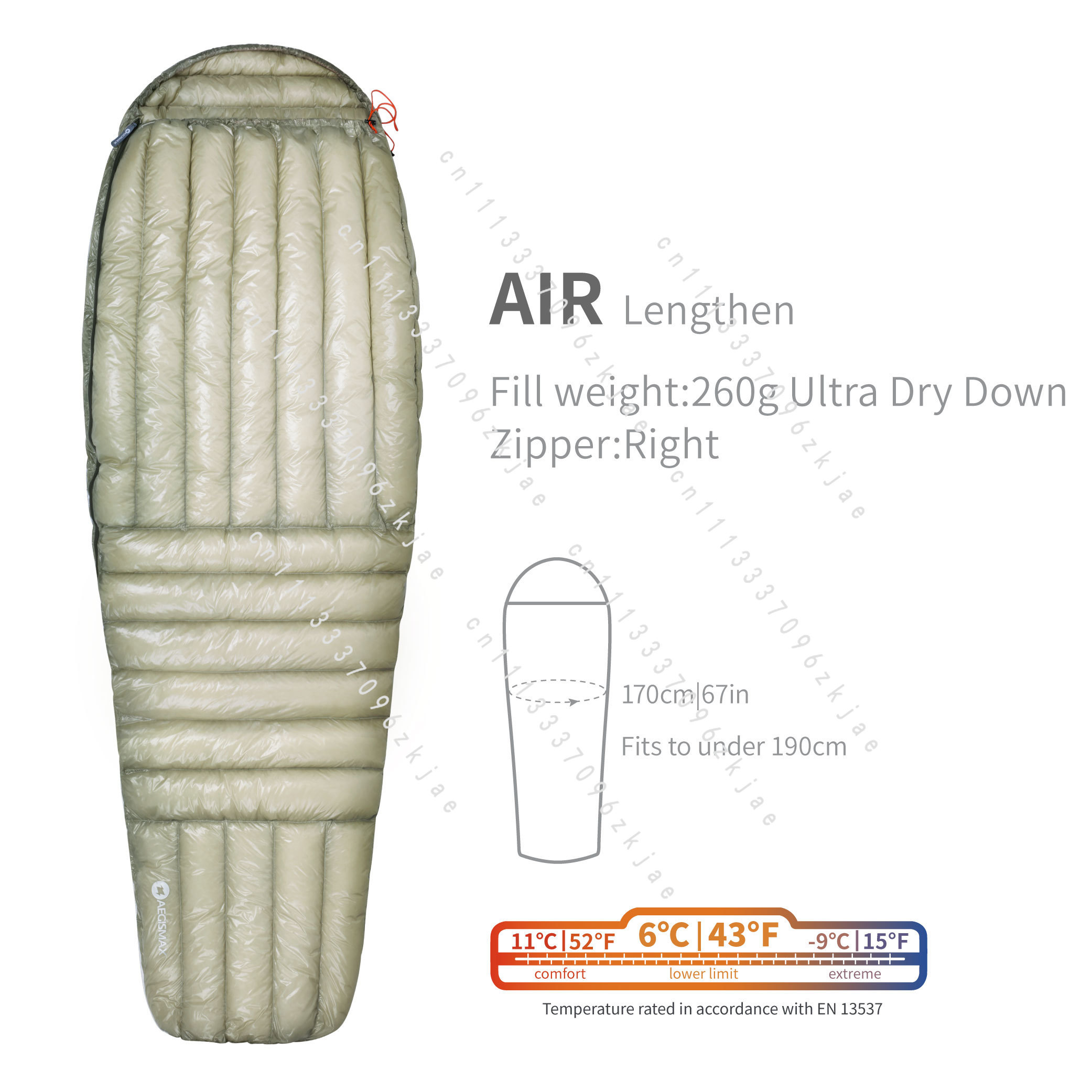 Outdoor Camping Sleeping Bag - AIR 10D 800FP 울트라 드라이 다운