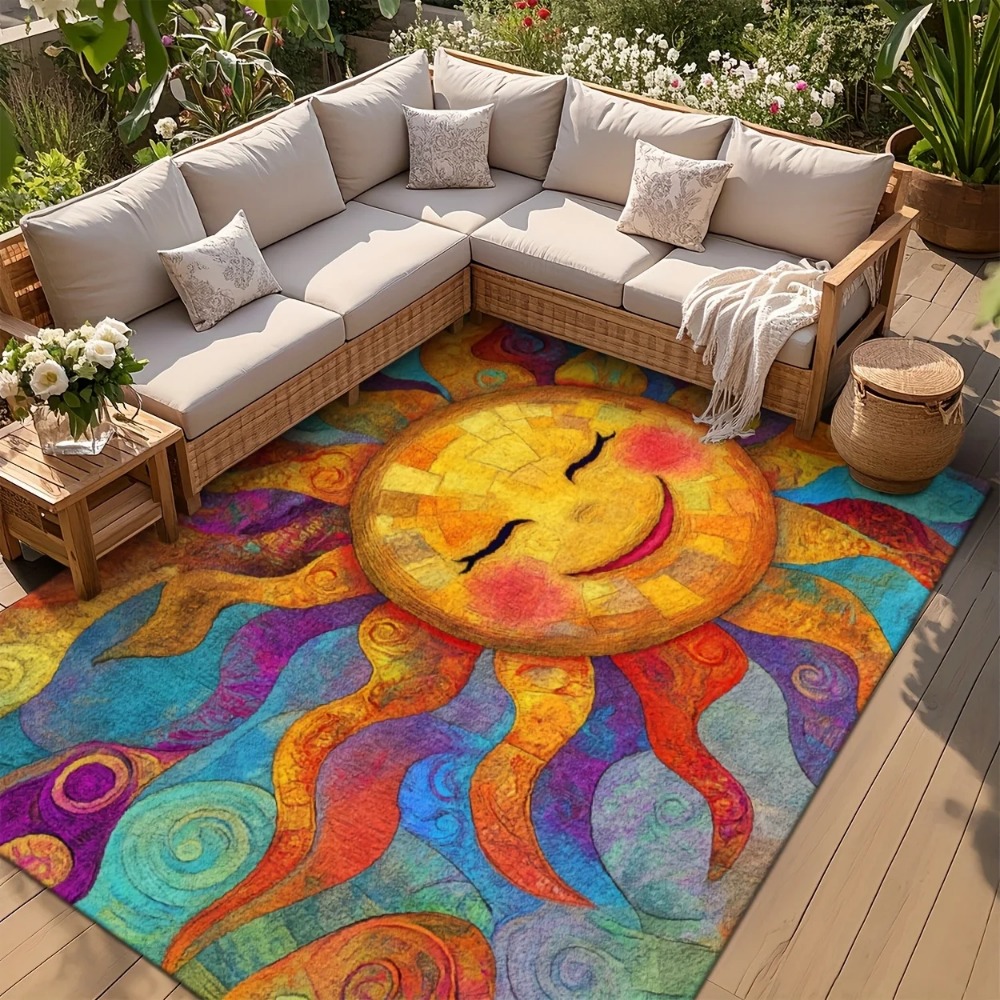 Outdoor Camping Mats Large - 다채로운 색상의 대형 러그 2D 플랫