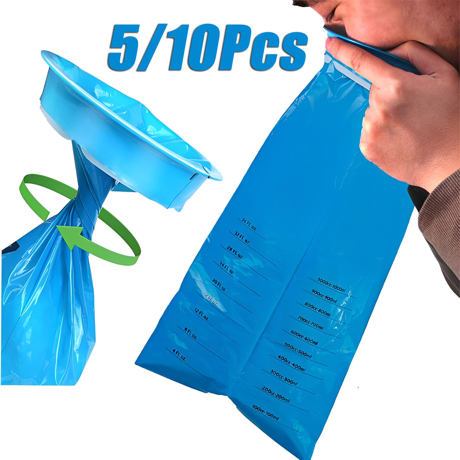 Bivvy Bag Emergency - 1000ML 일회용 구토 가방 휴대용 일회용