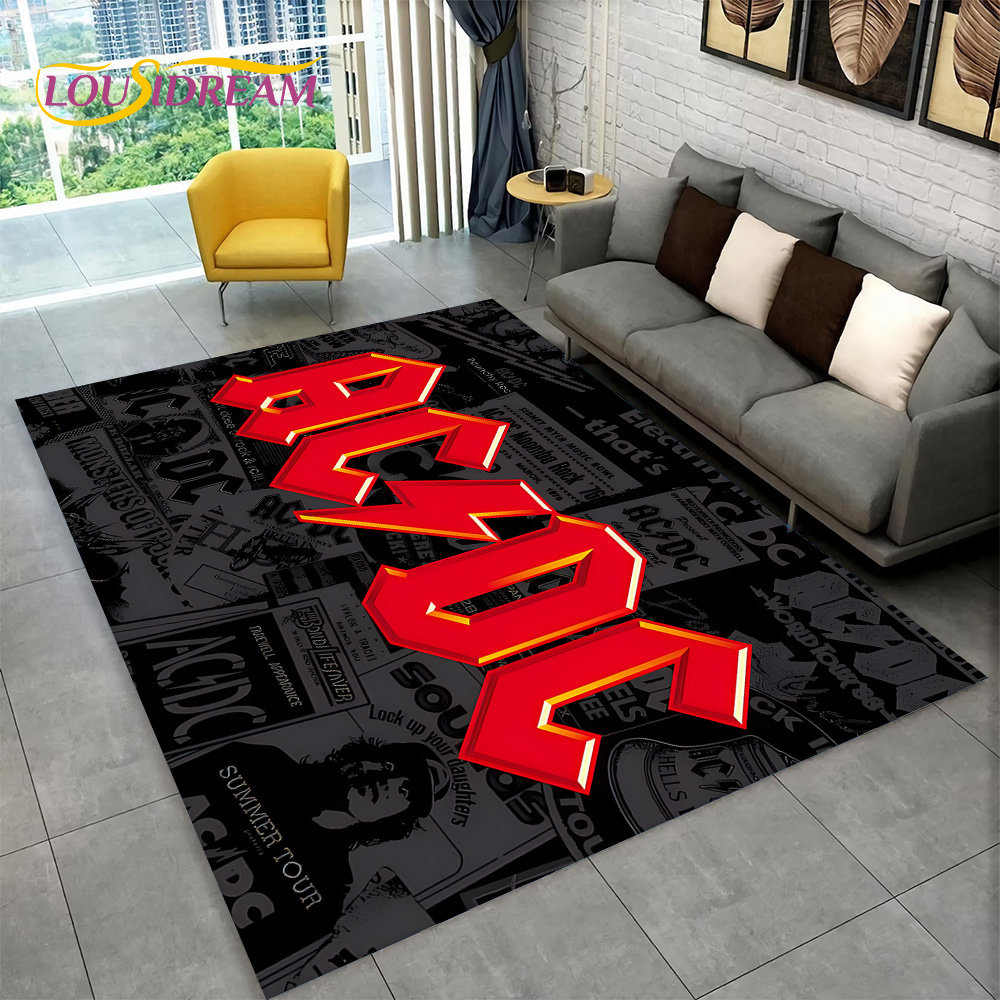 Outdoor Camping Mats Large - AC/DC 록 밴드 대형 러그, 가정
