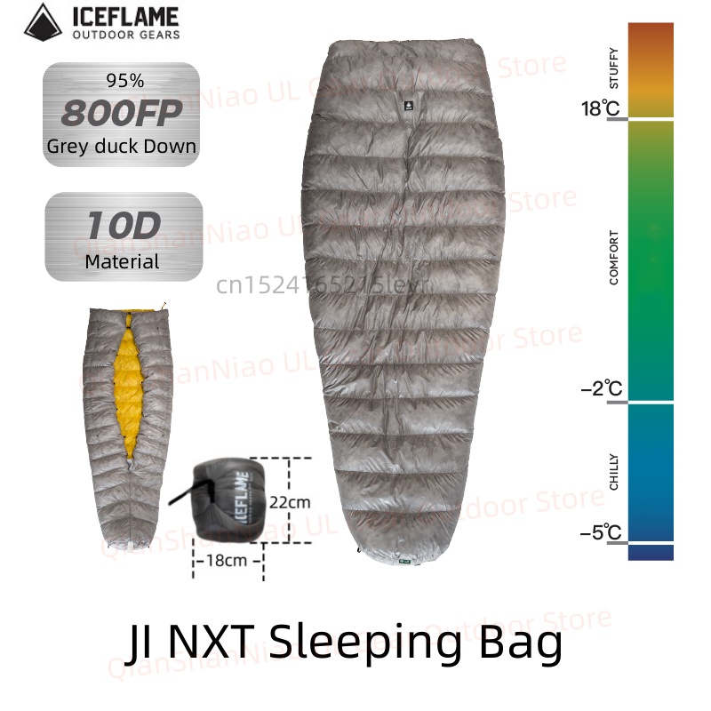 Ultralight Sleeping Bag - Ice Flame JI NXT 800FP 미라