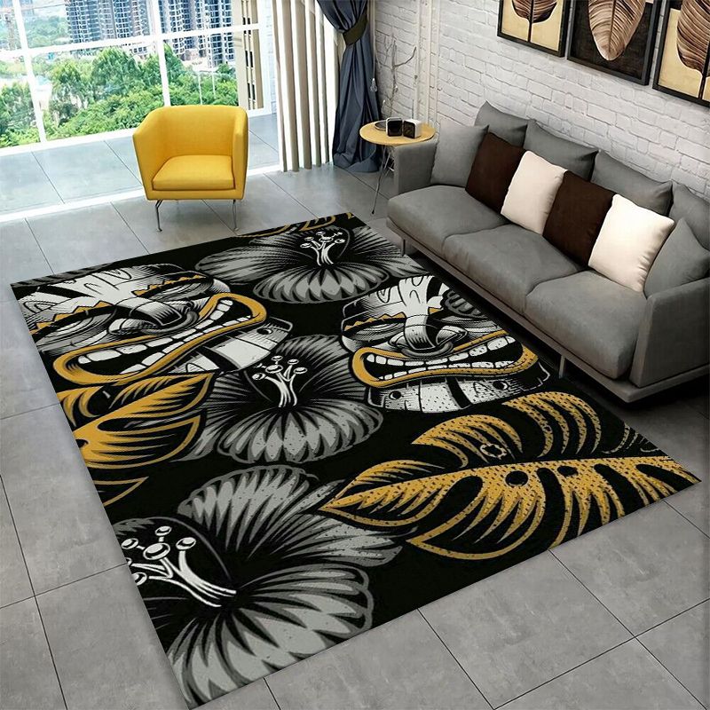 Outdoor Camping Mats Large - 마야 마스크 아즈텍 토템 대형 러그