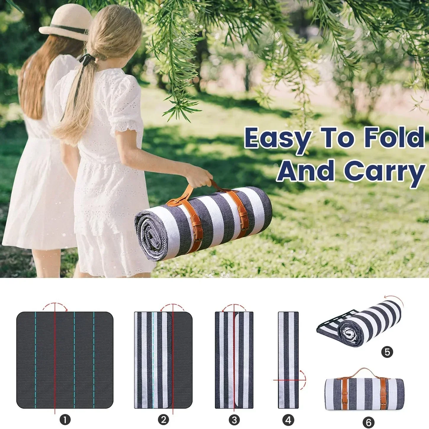 방수 피크닉 담요, 대형 비치 담요, 야외 식사 매트, - Outdoor Camping Mats Large 리뷰 및 가격