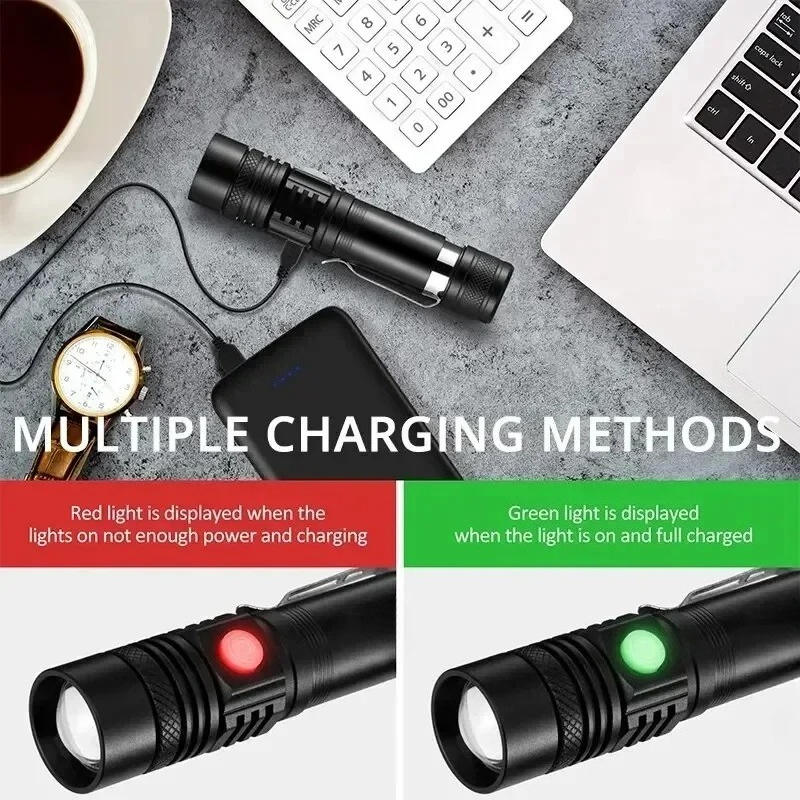 T6 LED 충전식 손전등, 18650 줌이 가능한 토 - Outdoor Camping Adventures 리뷰 및 가격