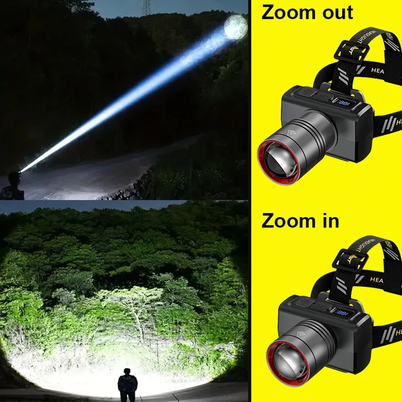 2026 LED 디지털 충전식 헤드램프 초강력 헤드 L - Outdoor Camping Lantern 리뷰 및 가격