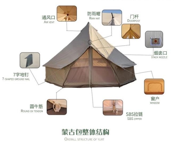 핫세일 3M/4M/5M/6M/7M 야외 캠핑 고급 유르 - Camping Zelt Outdoor 리뷰 및 가격