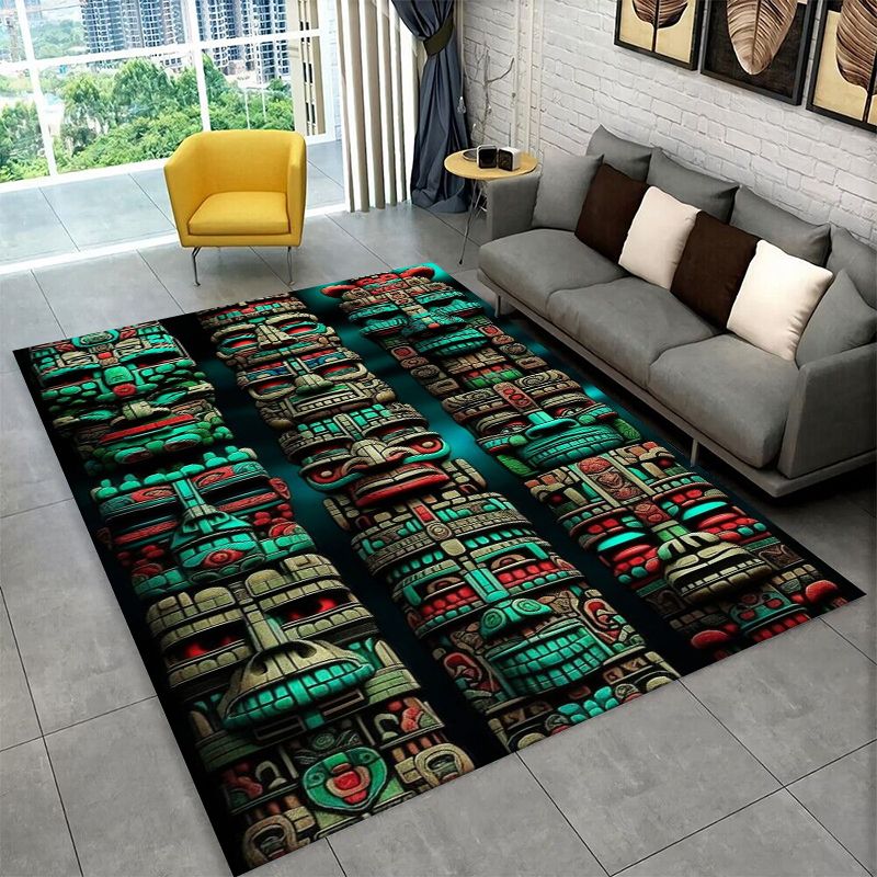 마야 마스크 아즈텍 토템 대형 러그 논슬립 내구성 카펫 - Outdoor Camping Mats Large 리뷰 및 가격