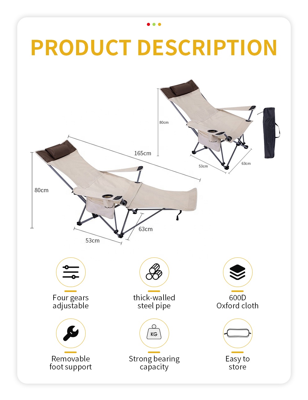 휴대용 접이식 리클라이닝 의자, 가볍고 조절 가능한 야 - Outdoor Camping Folding Chairs 리뷰 및 가격