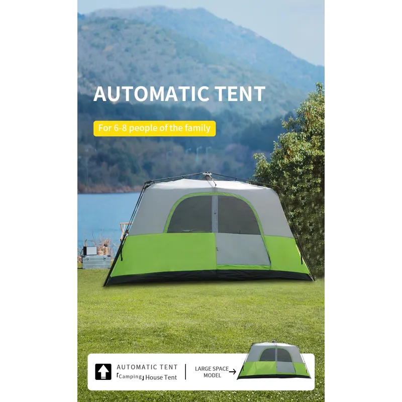젤트 6 8인용 원룸형 대형 가족 자동 팝업 캠핑 텐트 - Camping Zelt Outdoor 리뷰 및 가격