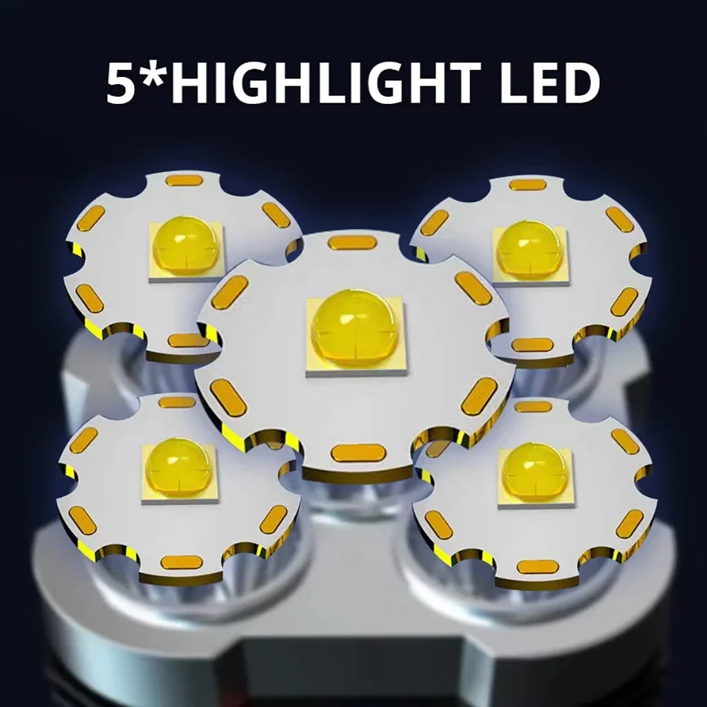 5 LED 고출력 LED 손전등 측면 조명이 있는 충전 - Outdoor Camping Adventures 리뷰 및 가격