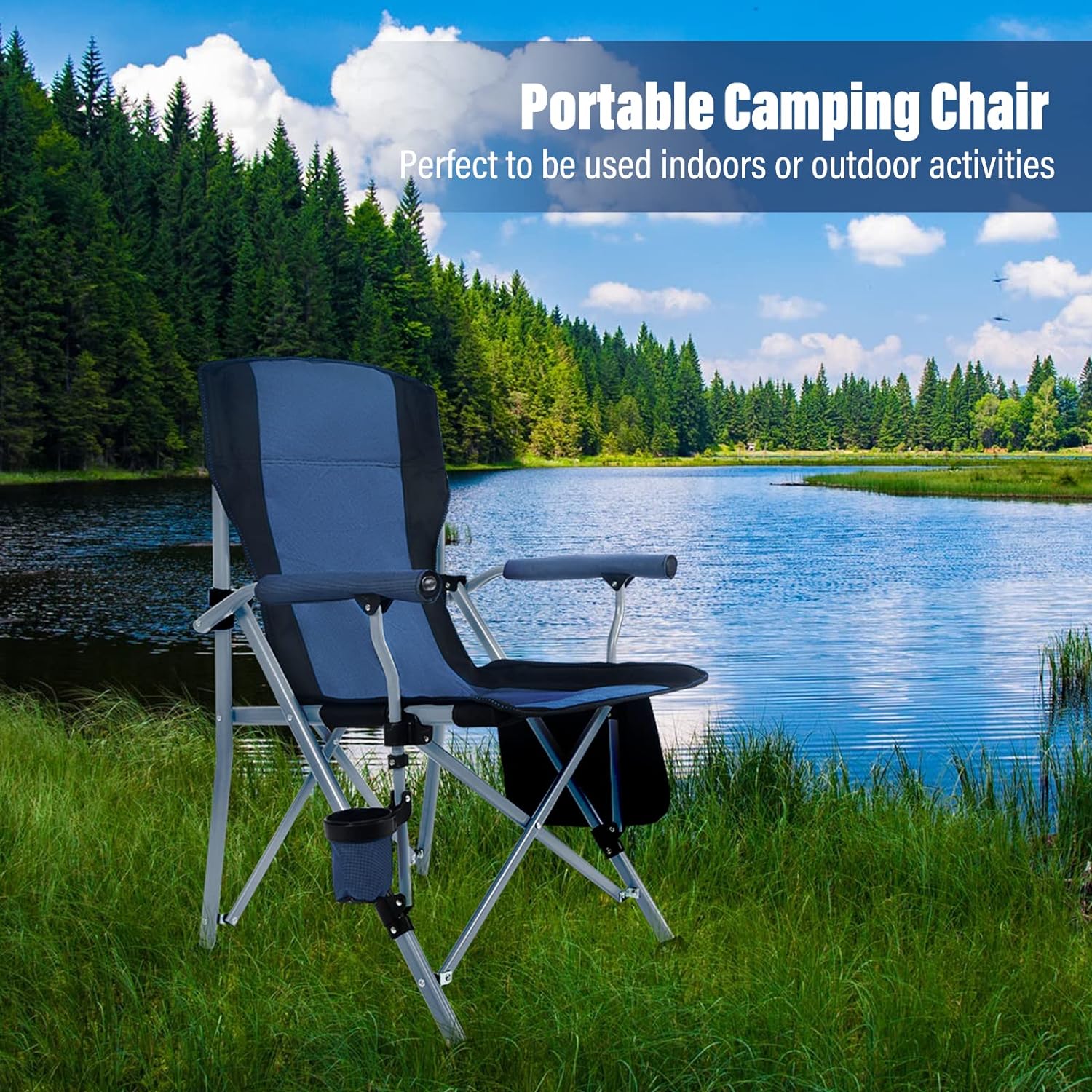 야외 캠핑 접이식 휴대용 대형 안락의자 비치 레저 의자 - Outdoor Camping Folding Chairs 리뷰 및 가격