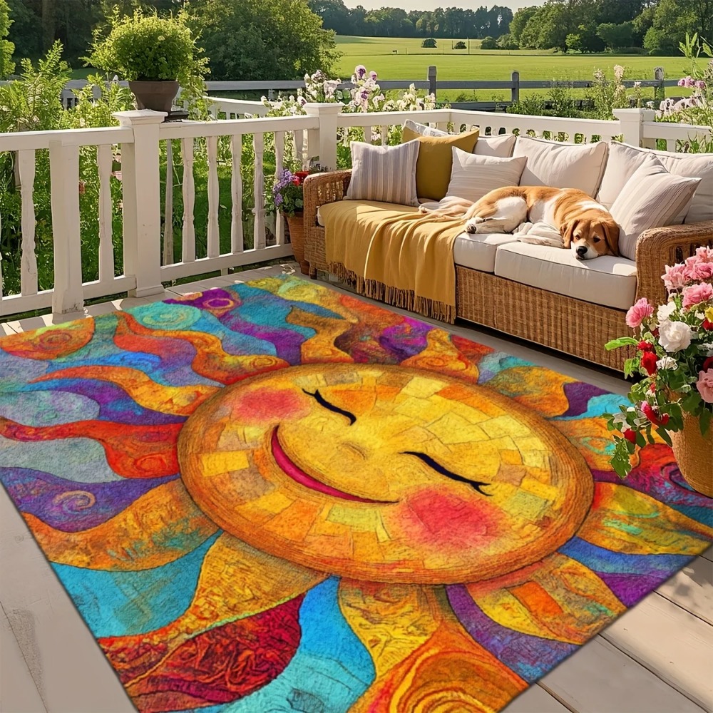다채로운 색상의 대형 러그 2D 플랫 프린트 논슬립 야 - Outdoor Camping Mats Large 리뷰 및 가격