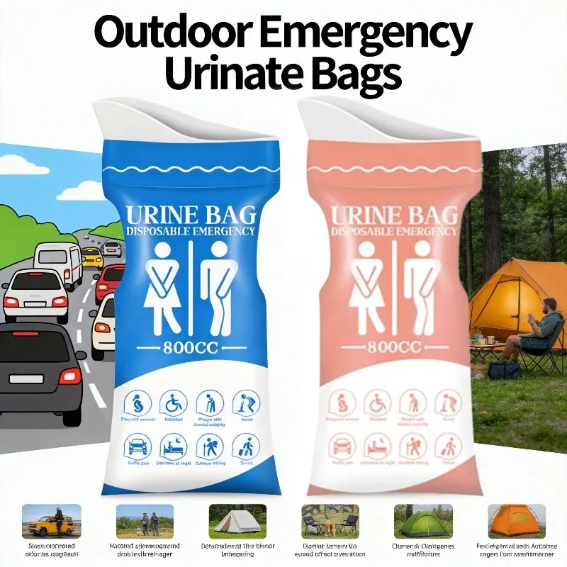 800ML 일회용 야외 응급 소변기 가방 남녀공용 누출 - Bivvy Bag Emergency 리뷰 및 가격