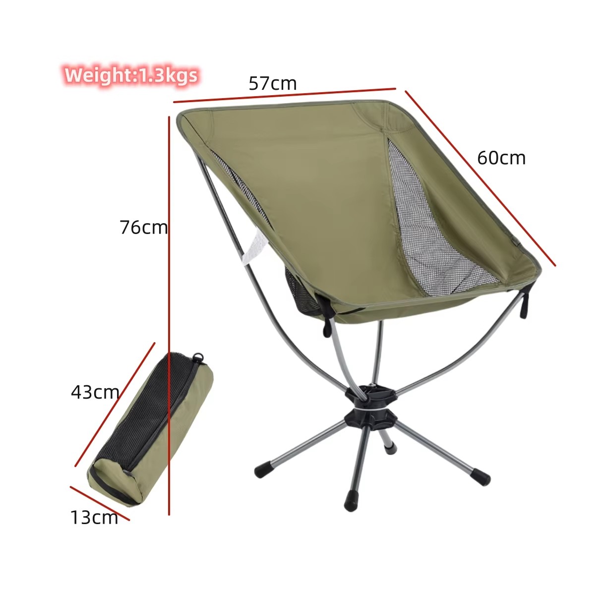 야외용 경량 360도 회전 알루미늄 캠핑 의자 휴대용  - Outdoor Camping Folding Chairs 리뷰 및 가격
