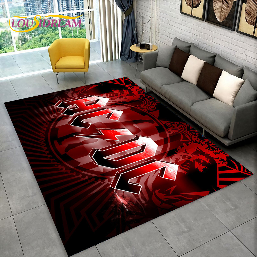 AC/DC 록 밴드 대형 러그, 가정 거실 침실 소파  - Outdoor Camping Mats Large 리뷰 및 가격