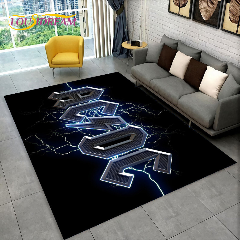 AC/DC 록 밴드 대형 러그, 가정 거실 침실 소파  - Outdoor Camping Mats Large 리뷰 및 가격