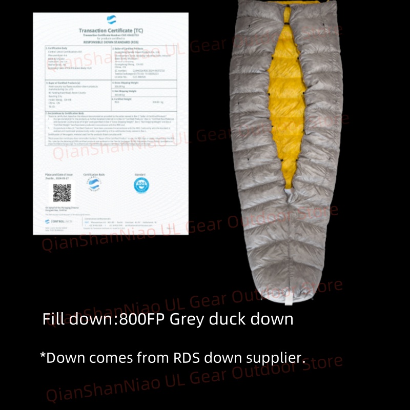 Ice Flame JI NXT 800FP 미라 밑바닥  - Ultralight Sleeping Bag 리뷰 및 가격