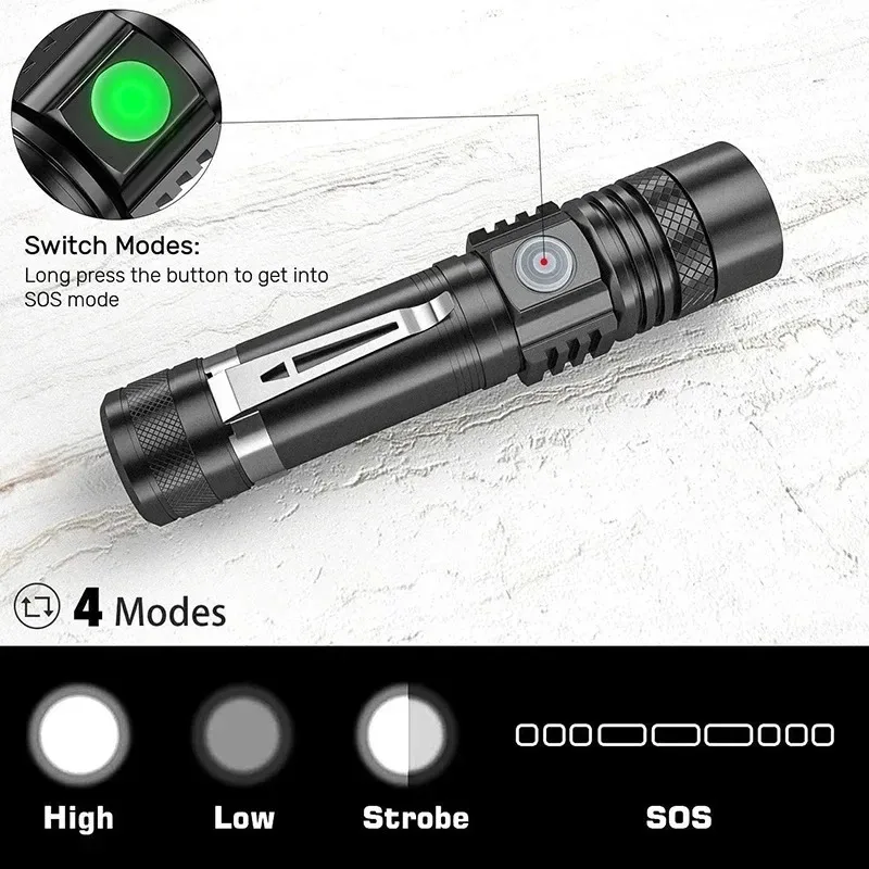 T6 LED 충전식 손전등, 18650 줌이 가능한 토 - Outdoor Camping Adventures 리뷰 및 가격