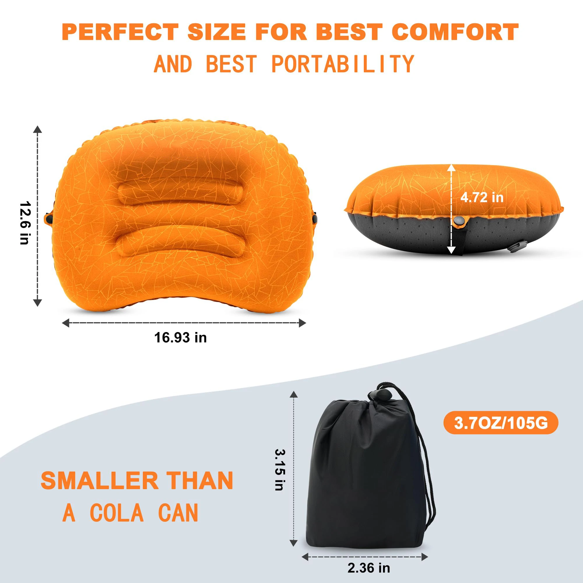 1PC 초경량 풍선형 캠핑 여행 베개 - 캠핑 하이킹  - Camp Pillow Compressible 리뷰 및 가격